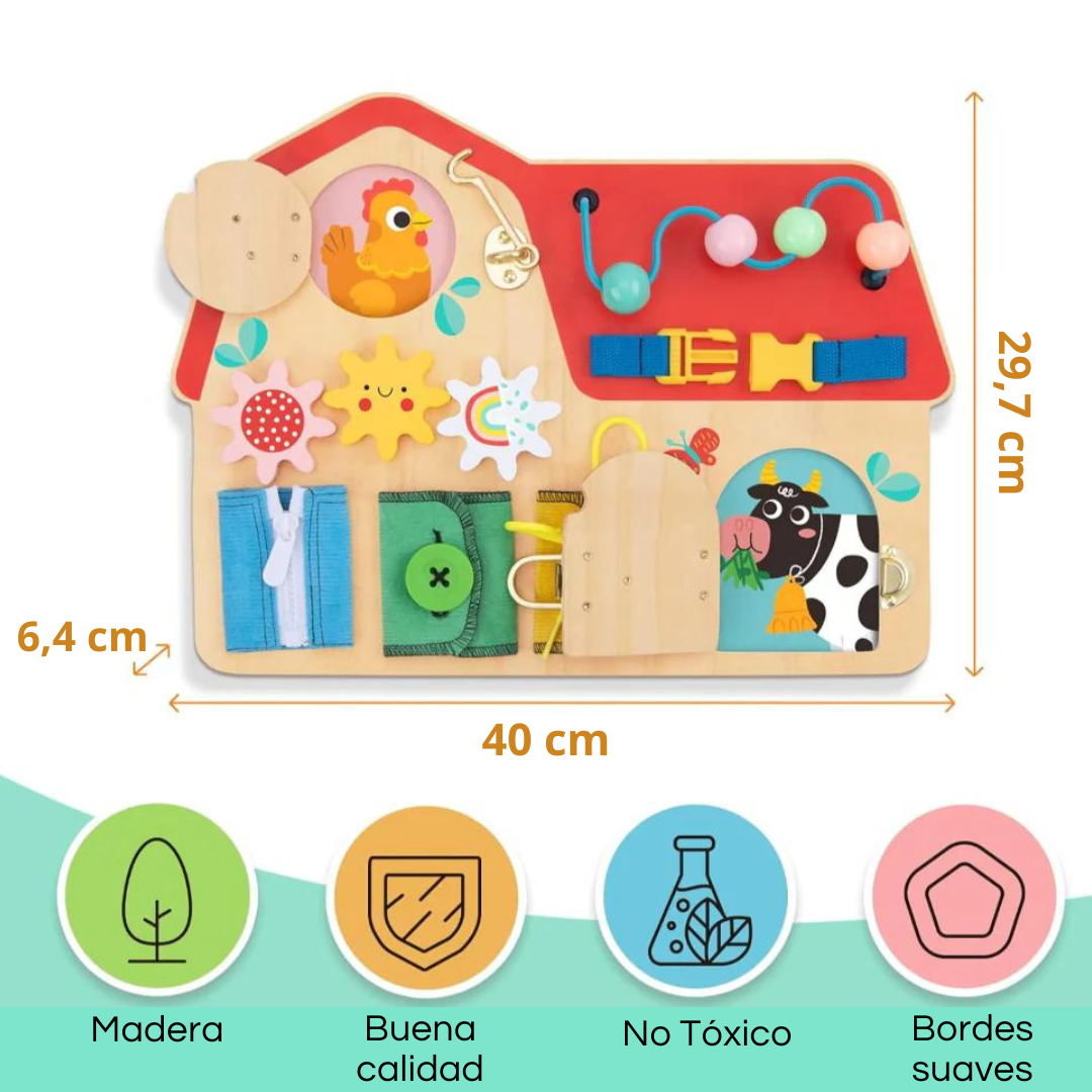 Tablero Actividades 8 en 1 - Madera