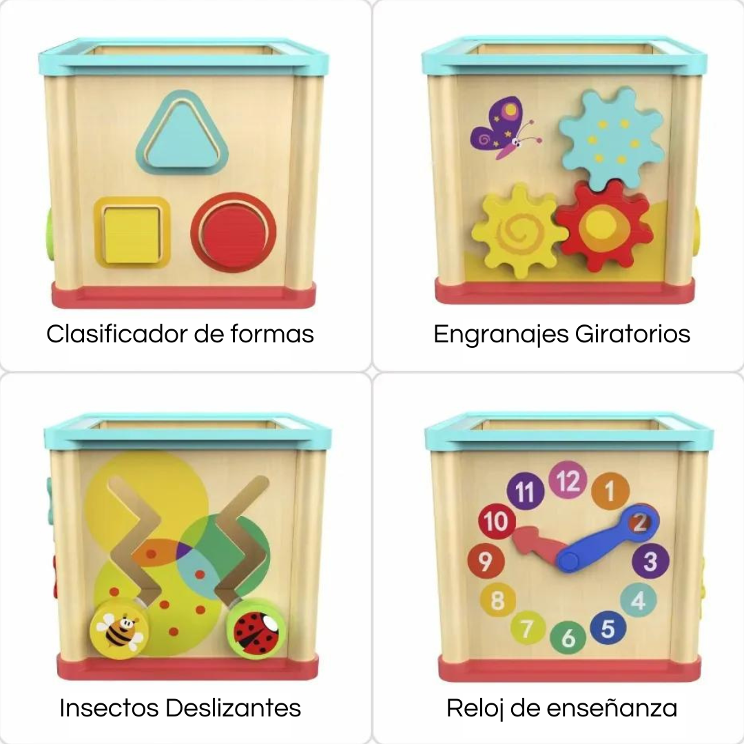 Cubo Didáctico 5 en 1 - Madera
