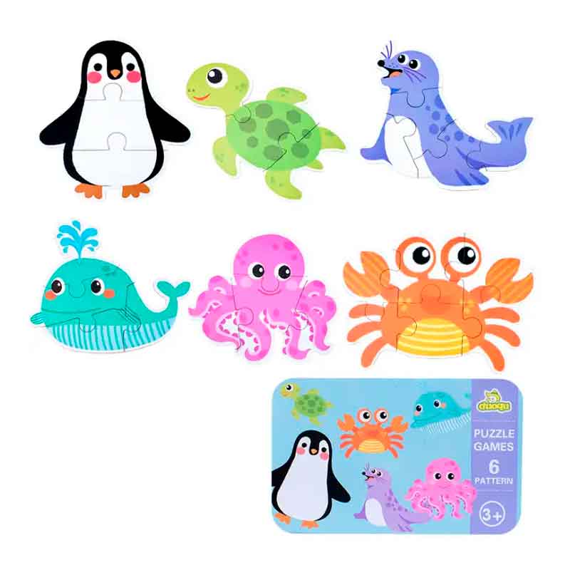 Set 3 Puzzles de Animales