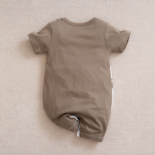 Enterito Jardinera Ballenas café m/corta