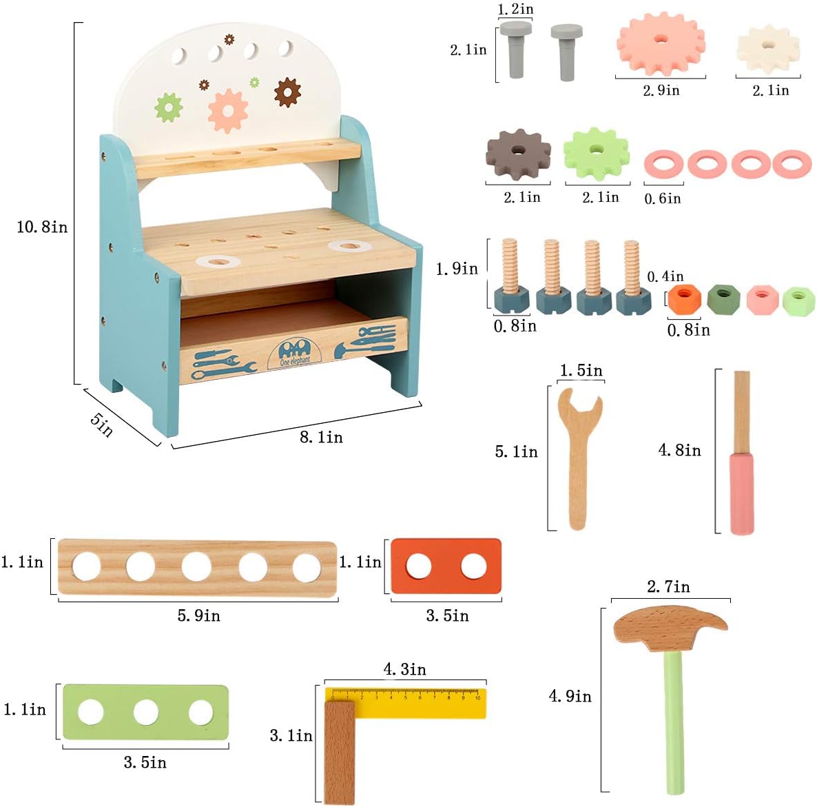 Mesa de trabajo herramientas de Madera