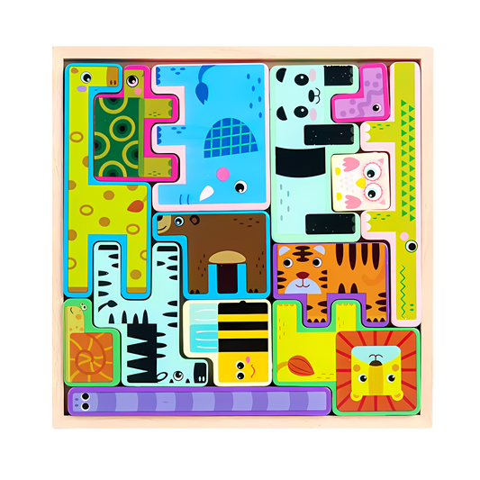 Puzzle Katamino Animales de Madera