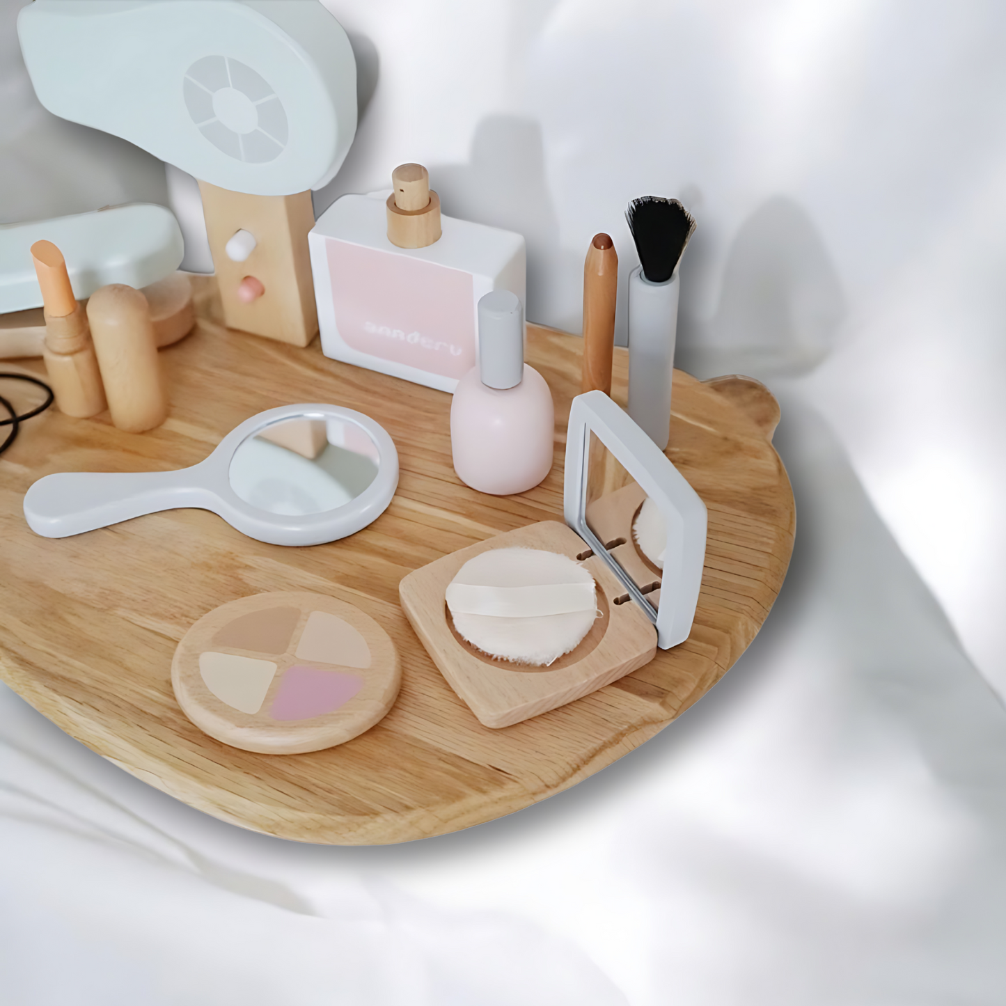 Set Peluquería y Maquillaje - Madera