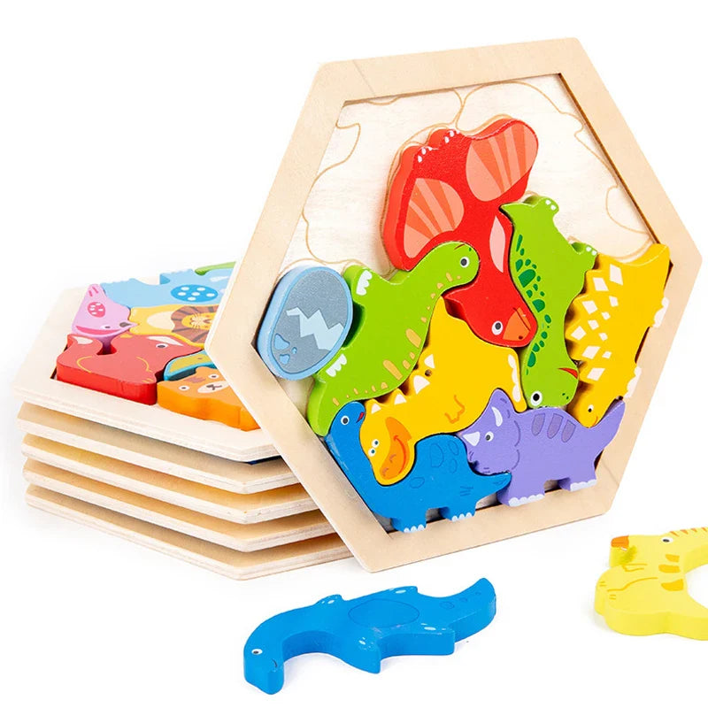 Set 3 Puzzles de Madera