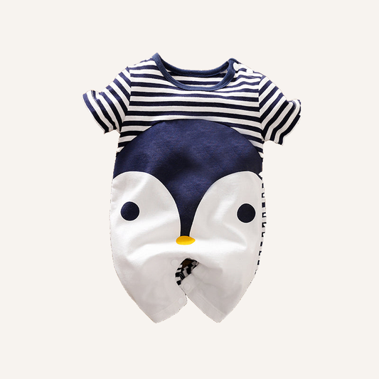 Enterito Pingüino m/corta sobre fondo crema